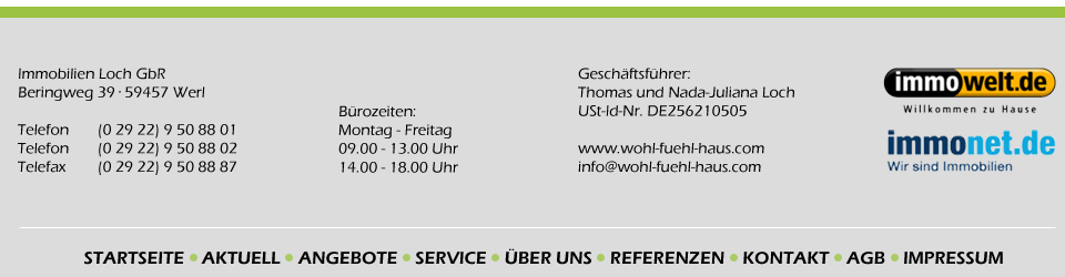 Immobilien Loch GbR - Beringweg 39 - 59457 Werl